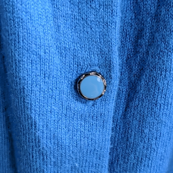 New York and Company Blue Cardigan Button Medium - Picture 3 of 3